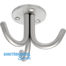 Dreifach-Haken Canis starr, Höhe 59 mm, Edelstahl gebürstet Dreifach-Haken Canis starr, Höhe 59 mm, Edelstahl gebürstet