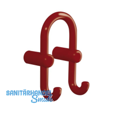Mantelhaken HEWI 801.90.040 H�he 165 mm, Polyamid rubinrot gl�nzend