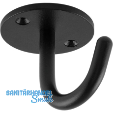 Einfach-Haken Delta H�he 59 mm, Breite 71 mm, Stahl schwarz Feinstruktur