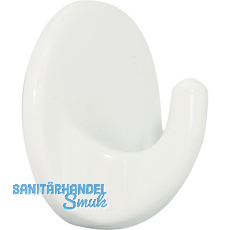 Klebehaken Rund � 34 mm, Tiefe 20 mm, Kunststoff wei�