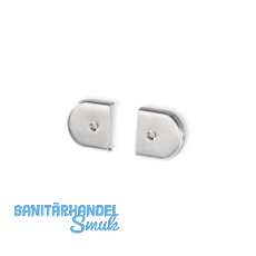 Endkappe zu Garderobenleiste Aton Breite 39 mm, H�he 40 mm, Edelstahl geb�rstet