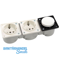 BERKER Integro Schalter polarweiß + Doppelsteckdose polarweiß ohne Rahmen BERKER Integro Schalter polarweiß + Doppelsteckdose polarweiß ohne Rahmen