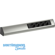 BACHMANN Steckdosenleiste Casia2 L 4-fach Schukosteckdose, Edelstahl Effekt BACHMANN Steckdosenleiste Casia2 L 4-fach Schukosteckdose, Edelstahl Effekt