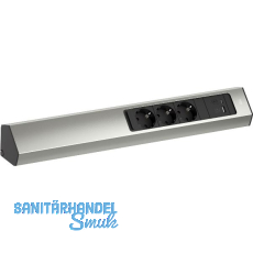 BACHMANN Steckdosenleiste Casia2 L 3-fach Schuko + USB A+C Charger Edelstahl BACHMANN Steckdosenleiste Casia2 L 3-fach Schuko + USB A+C Charger Edelstahl