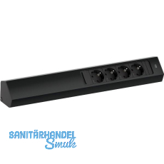 BACHMANN Steckdosenleiste Casia2 L 4-fach Schukosteckdose, schwarz