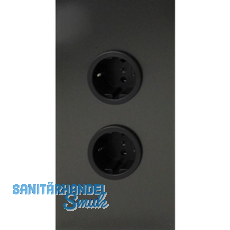 CARESSI Steckdosenelement 2ST20 2 Schukosteckdosen anthrazit