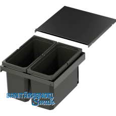 VS ENVI Flex XS-256 Abfalltrennsystem KB 450 mm 2 x 12 Liter Lava VS ENVI Flex XS-256 Abfalltrennsystem KB 450 mm 2 x 12 Liter Lava