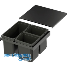 VS ENVI Flex XS-256 Abfalltrennsystem KB 500 mm 2 x 7/1 x 12 Liter Lava