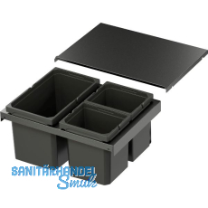 VS ENVI Flex XS-256 Abfalltrennsystem KB 600 mm 1 x 16/2 x 7 Liter Lava