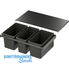 VS ENVI Flex XS-256 Abfalltrennsystem KB 800 mm 2 x 16/1 x 12 Liter Lava VS ENVI Flex XS-256 Abfalltrennsystem KB 800 mm 2 x 16/1 x 12 Liter Lava