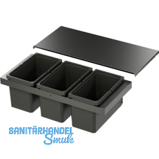 VS ENVI Flex XS-256 Abfalltrennsystem KB 900 mm 3 x 16 Liter Lava VS ENVI Flex XS-256 Abfalltrennsystem KB 900 mm 3 x 16 Liter Lava