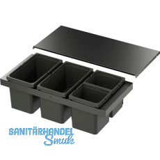 VS ENVI Flex XS-256 Abfalltrennsystem KB 900 mm 2 x 16/2 x 7 Liter Lava VS ENVI Flex XS-256 Abfalltrennsystem KB 900 mm 2 x 16/2 x 7 Liter Lava