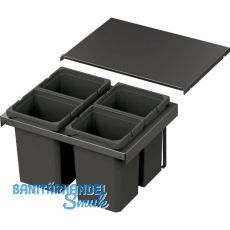 VS ENVI Flex Abfalltrennsystem KB 600 mm 4 x 10 Liter Lava