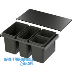 VS ENVI Flex Abfalltrennsystem KB 800 mm 1 x 22/1 x 16/2 x 10 Liter Lava VS ENVI Flex Abfalltrennsystem KB 800 mm 1 x 22/1 x 16/2 x 10 Liter Lava