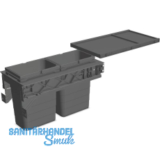 NINKA Abfalltrennsystem Set eins2sechs KB 300 mm dunkelgrau NINKA Abfalltrennsystem Set eins2sechs KB 300 mm dunkelgrau