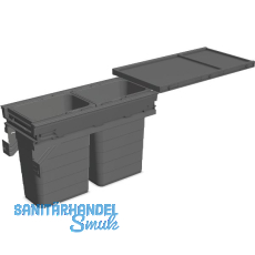 NINKA Abfalltrennsystem Set eins2f�nf KB 300/NL 500 mm dunkelgrau
