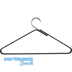 Kleiderb�gel Ponos mit Hosensteg, Aluminium schwarz/Edelstahl geb�rstet