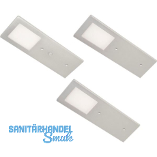 L&S Unterbauleuchte Planar L 3er Set Aluminium geb�rstet