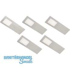 L&S Unterbauleuchte Planar L 5er Set Aluminium geb�rstet