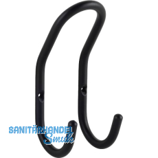 Huthaken Epione, Breite 57 mm, H�he 140 mm, Stahl schwarz matt