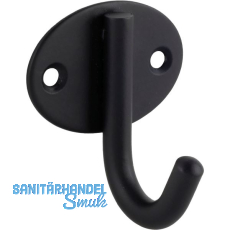 Mantelhaken Eleon Breite 52 mm, H�he 58 mm, Stahl schwarz matt