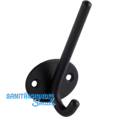 Huthaken Eleon, Breite 52 mm, H�he 103 mm, Stahl schwarz matt