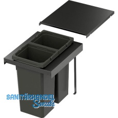 VS ENVI Flex Pro Abfalltrennsystem KB 400 mm 2 x 12,5 Liter Lava VS ENVI Flex Pro Abfalltrennsystem KB 400 mm 2 x 12,5 Liter Lava