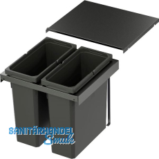 VS ENVI Flex Pro Abfalltrennsystem KB 450 mm 2 x 21 Liter Lava VS ENVI Flex Pro Abfalltrennsystem KB 450 mm 2 x 21 Liter Lava