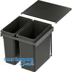 VS ENVI Flex Pro Abfalltrennsystem KB 500 mm 1 x 28/1 x 21 Liter Lava VS ENVI Flex Pro Abfalltrennsystem KB 500 mm 1 x 28/1 x 21 Liter Lava