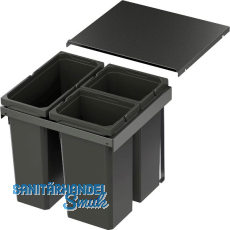 VS ENVI Flex Pro Abfalltrennsystem KB 500 mm 1 x 21/2 x 12,5 Liter Lava VS ENVI Flex Pro Abfalltrennsystem KB 500 mm 1 x 21/2 x 12,5 Liter Lava