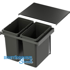 VS ENVI Flex Pro Abfalltrennsystem KB 600 mm 2 x 28 Liter Lava VS ENVI Flex Pro Abfalltrennsystem KB 600 mm 2 x 28 Liter Lava