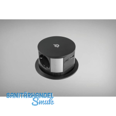 EKOTECH Steckdose ET-115 3xSchuko, USB A+C-Charger, QI-Charger, schwarz EKOTECH Steckdose ET-115 3xSchuko, USB A+C-Charger, QI-Charger, schwarz