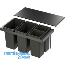 VS ENVI Flex Pro Abfalltrennsystem KB 900 mm 2 x 28/2 x 12,5 Liter Lava VS ENVI Flex Pro Abfalltrennsystem KB 900 mm 2 x 28/2 x 12,5 Liter Lava