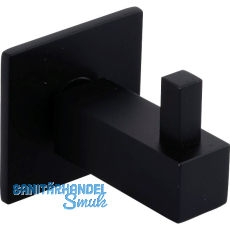 Mantelhaken Tikal mit Platte 35 x 35 mm, T 41 mm, Edelstahl schwarz matt