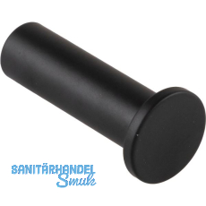 Mantelhaken Erato 22 mm, T 49 mm, Messing schwarz matt Mantelhaken Erato 22 mm, T 49 mm, Messing schwarz matt