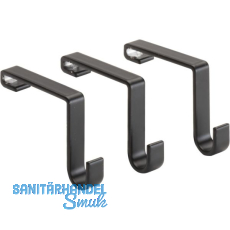DOMUS LINE SYSTEMA Haken 3er Set schwarz DOMUS LINE SYSTEMA Haken 3er Set schwarz