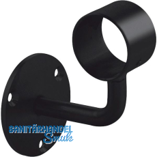 Bar-Reling Wandstütze gekröpft für Rohr-ø 38 mm, H:105 mm, Stahl, Schwarz Bar-Reling Wandstütze gekröpft für Rohr-ø 38 mm, H:105 mm, Stahl, Schwarz