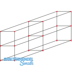 ALUMIS Smartcube Eckknoten-Set freistehend 4-fach schwarz
