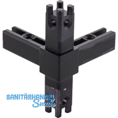 ALUMIS Smartcube Eckknoten 4s Zamak schwarz