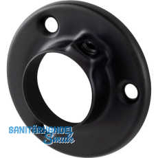 Wandscheibe 1-teilig 25 mm Stahl schwarz lackiert