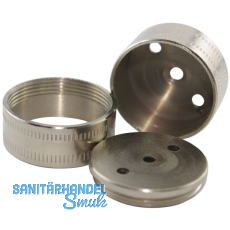 Wandscheiben 3-teilig 28 mm Messing vernickelt