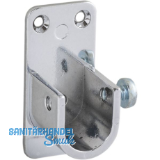 Schrankrohrlager Oval 8 - f�r Schrankrohr 30 x 15 mm, Zamak verchromt