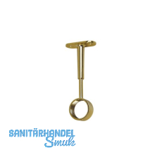 Schrankrohrlager Rund 2 offen � 25 mm, Zamak vergoldet