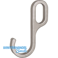 Haken HO1 f�r Oval-Schrankrohr 30 x 15 mm, Zamak verchromt