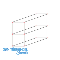 ALUMIS Smartcube Eckknoten-Set hängend 2-fach vertikal schwarz ALUMIS Smartcube Eckknoten-Set hängend 2-fach vertikal schwarz