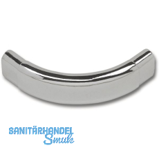 Rohrbogen 90� Spezial Oval Schrankrohr 30 x 15mm, Stahl geschliffen, verchromt