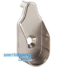 Schrankrohrlager Oval 1 f�r Schrankrohr, 2 St�tzzapfen � 5 mm, Zink vernickelt