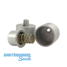 Schrankrohrlager Pressto Schrankrohr � 25 mm, Zamak alufarbig