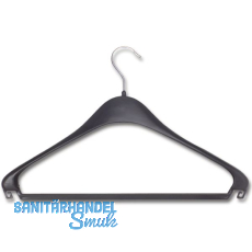 Kleiderb�gel Sopdu starr, mit Hosensteg und 2 Rockhackerl, Kunststoff schwarz