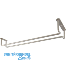 Bar-Gl�serhalterung 365 mm Messing vernickelt matt
